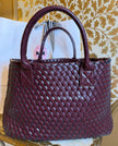 Gabriella Woven Shopper in Oxblood