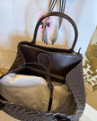 Gabriella Woven Shopper in Chocolate