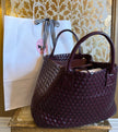 Gabriella Woven Shopper in Oxblood