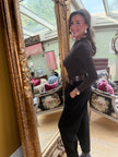 Cleo Barrel Trousers in Black