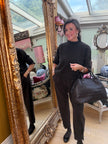 Cleo Barrel Trousers in Chocolate