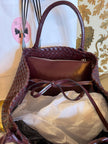 Gabriella Woven Shopper in Oxblood