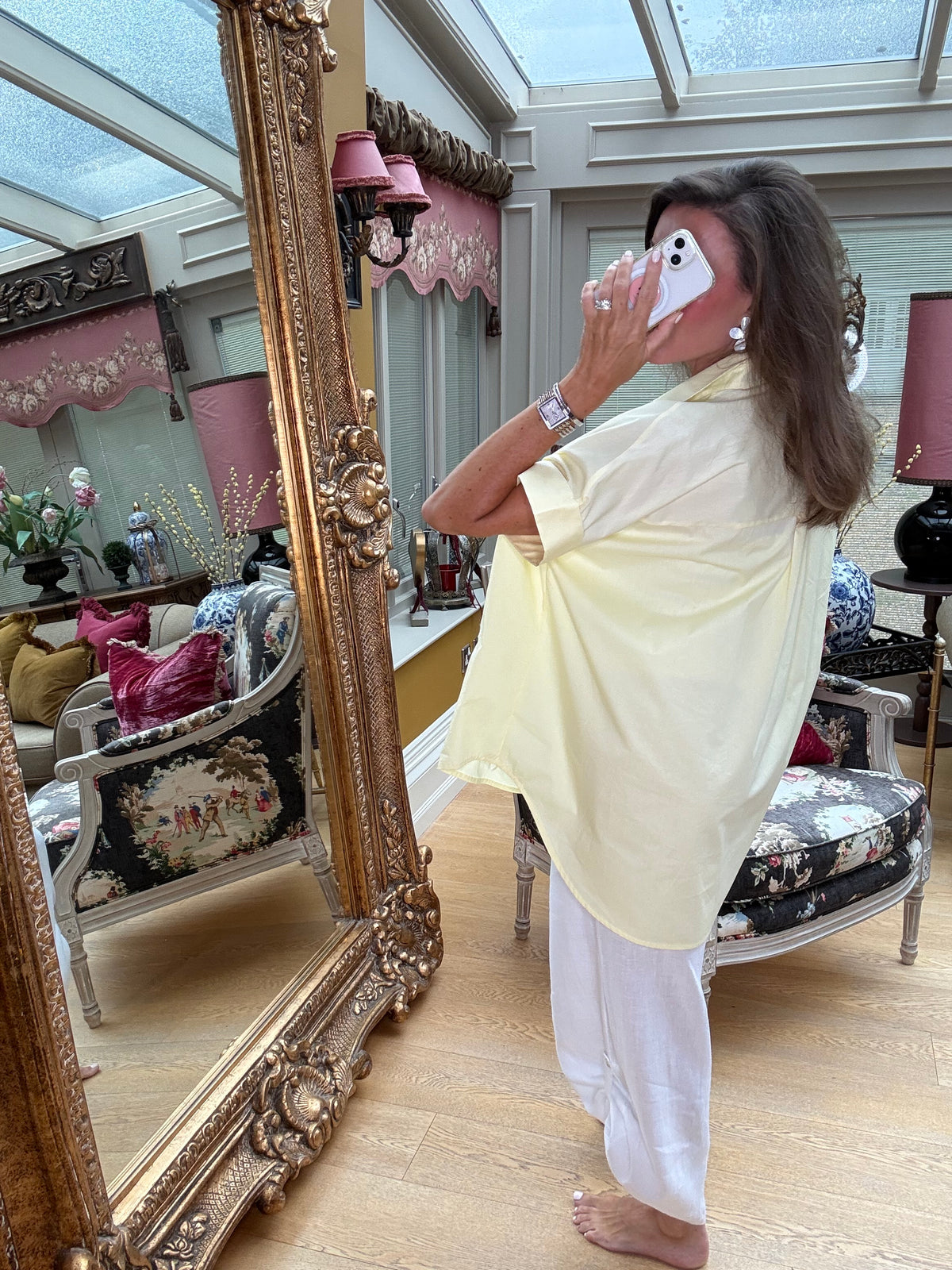 Capri Beach Shirt in Lemon