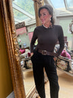 Cleo Barrel Trousers in Black