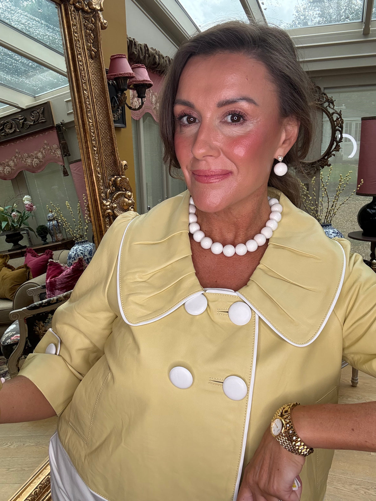 Jacqueline Leather Swing Jacket
