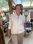Janey Leather Toggle Zip Cardigan