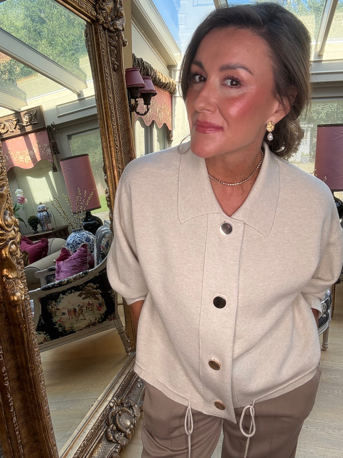 Hayley Knit Jacket in Cream
