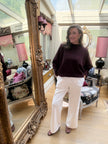 Stephania Toggle Jumper in Burgundy