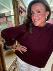 Stephania Toggle Jumper in Burgundy