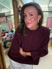 Stephania Toggle Jumper in Burgundy