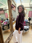 Stephania Toggle Jumper in Burgundy