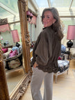 Penelope Faux Suede Jacket in Khaki