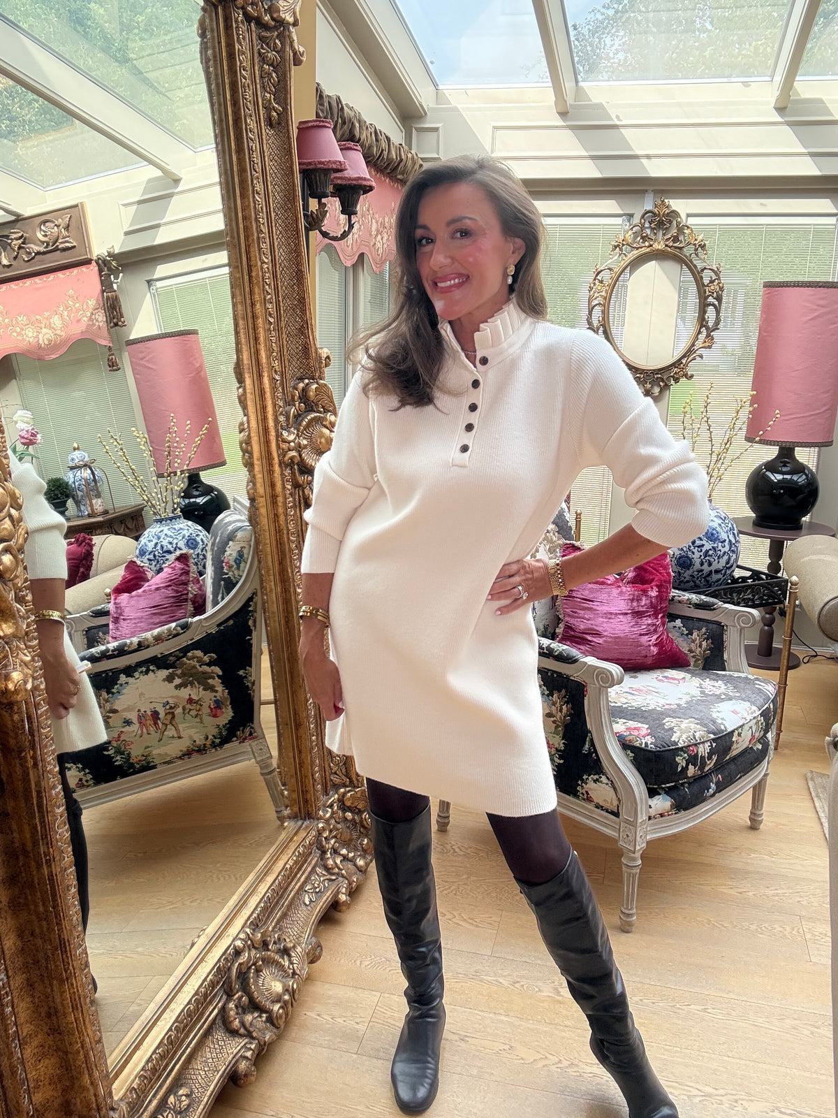 Harriet Ruffle Jumper Dress