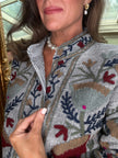 Marrakech Embroidered Jacket in Grey