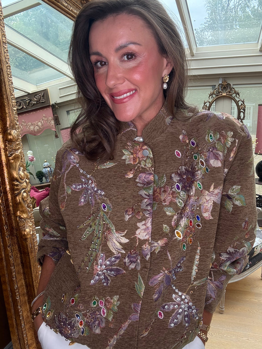Lucinka Jewelled Brocade Jacket