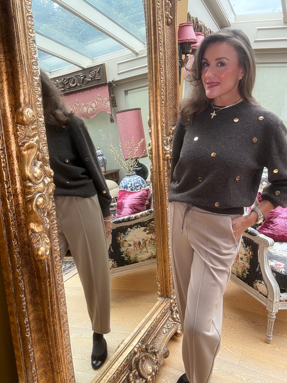 Everyday Barrel Jogger in Taupe