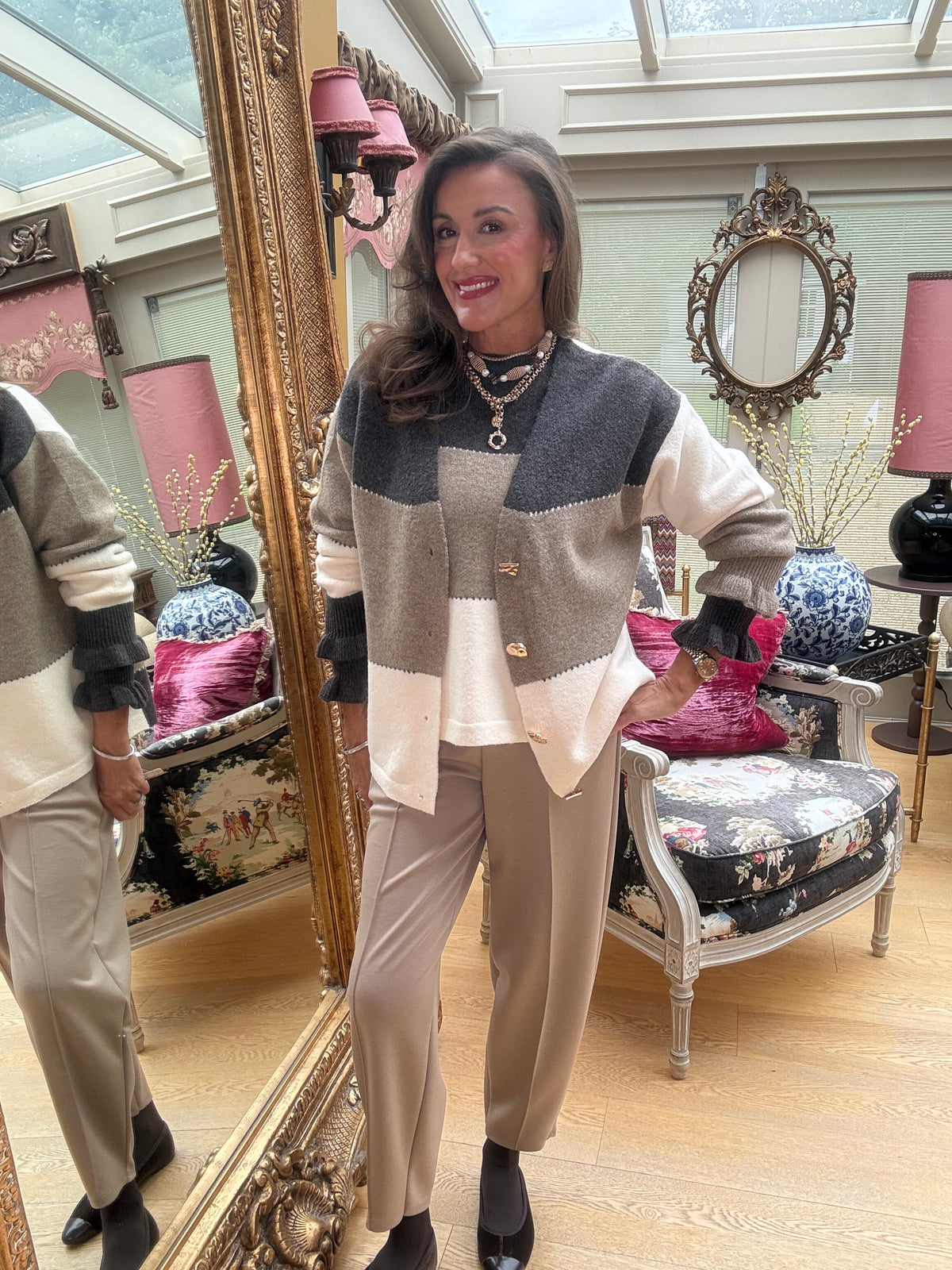 Agnes Gold Button Cardigan