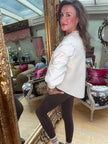 Portia Zip Through Tank in Cream