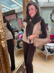 Portia Zip Through Tank in Camel