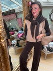 Portia Zip Through Tank in Camel