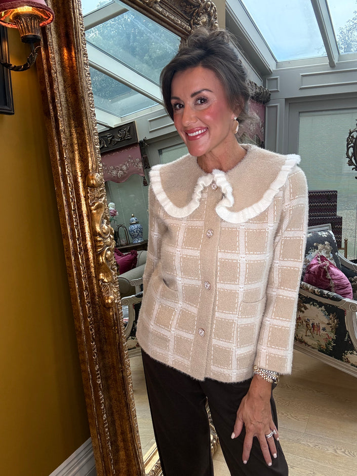 Ottilie Knitted Jacket in Camel