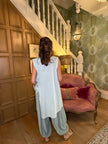 Soraya Asymmetric Tunic in Sage Green