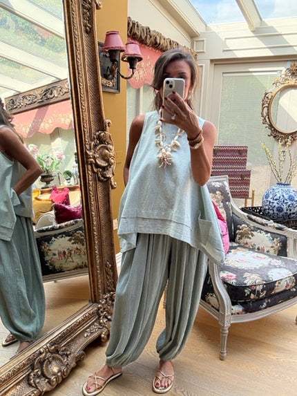 Green Luca Balloon Trousers