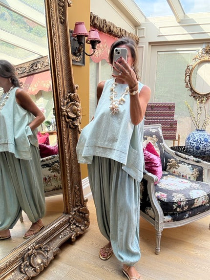 Green Luca Balloon Trousers