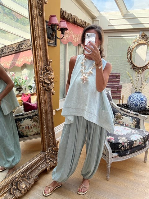 Green Luca Balloon Trousers