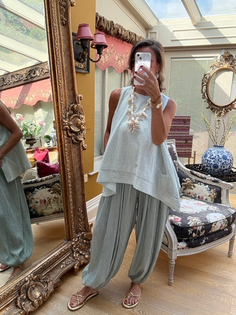 Green Luca Balloon Trousers