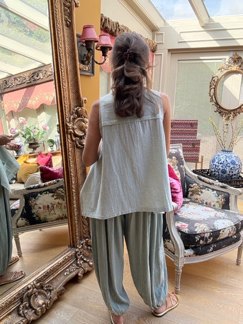 Green Luca Balloon Trousers