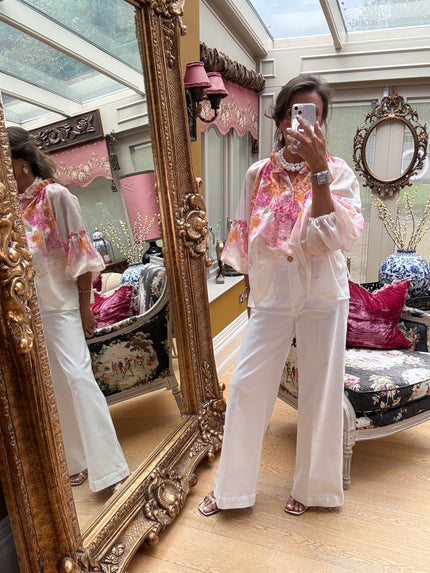 Bronte Hydrangea Blouse Pink