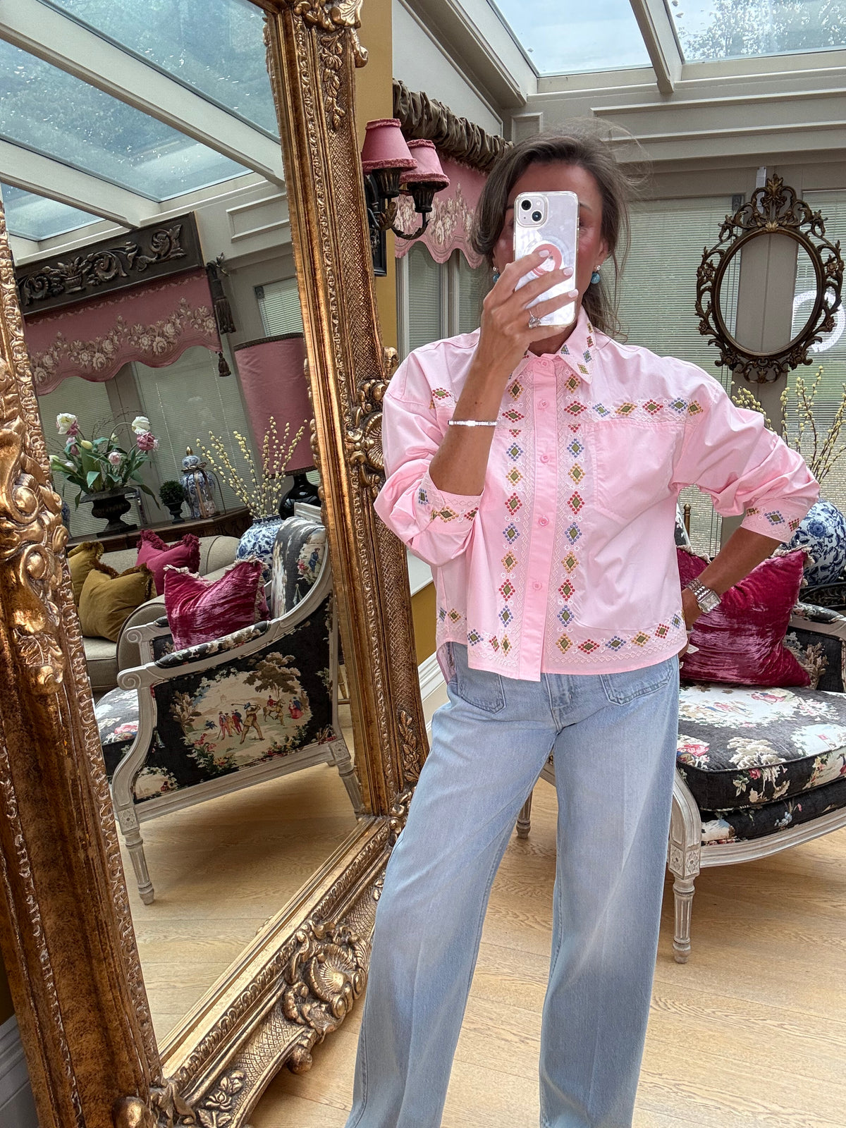 Jolene Embroidered Shirt/Shacket
