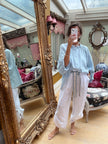 Lorenzo Artist's Blouse in Blue