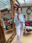 Lorenzo Artist's Blouse in Blue