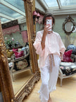 Lorenzo Artist's Blouse in Peach