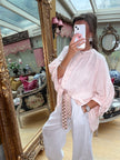 Lorenzo Artist's Blouse in Peach