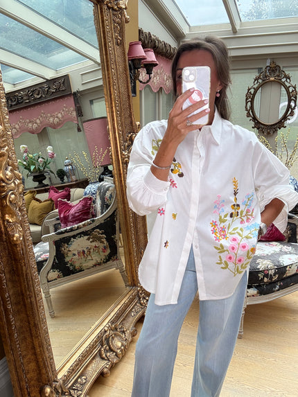 Helena Floral Embroidered Shirt