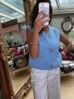 Love Knitted Tank in Blue