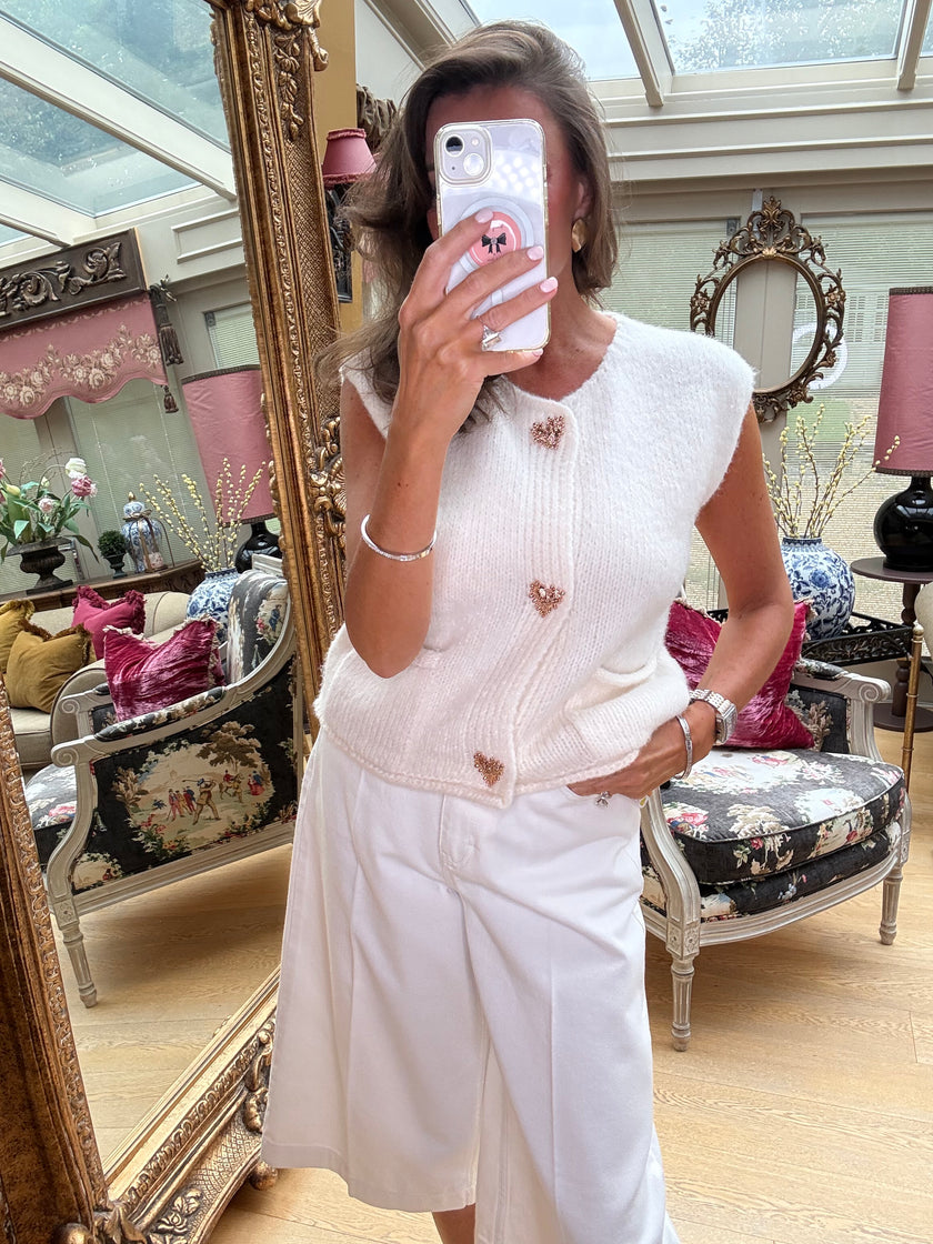 Love Knitted Tank in Cream