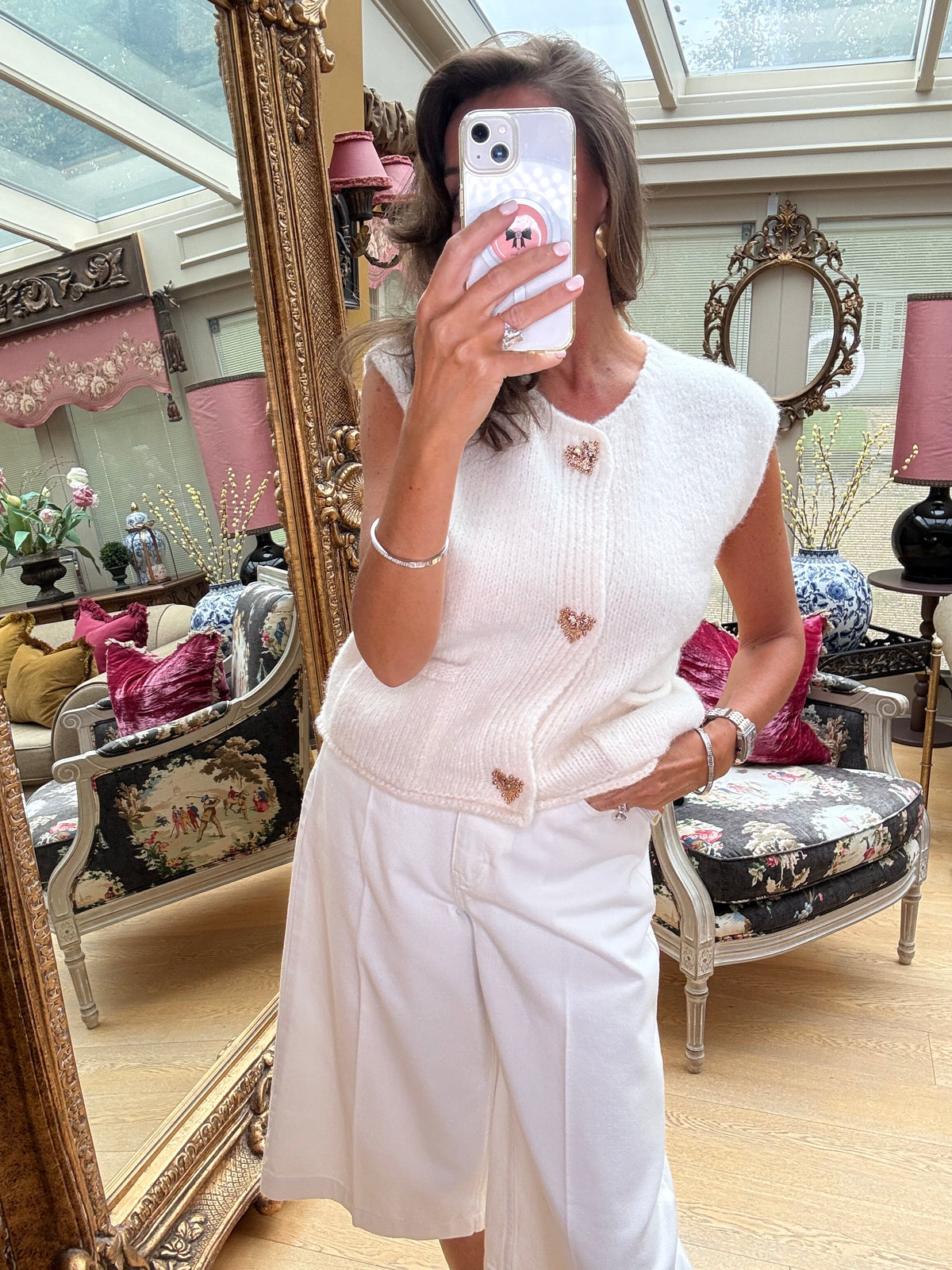 Love Knitted Tank in Cream