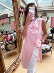 Soraya Asymmetric Tunic in Coral Pink