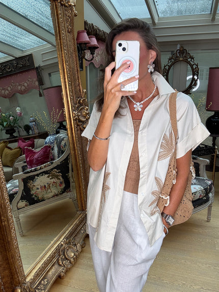 Capri Beach Shirt in Beige