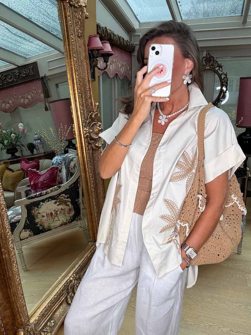 Capri Beach Shirt in Beige