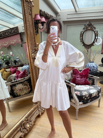 Santorini Embroidered Beach Dress