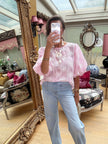 Iris Puffed Sleeve Blouse in Pink