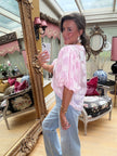 Iris Puffed Sleeve Blouse in Pink