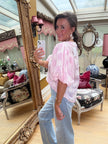 Iris Puffed Sleeve Blouse in Pink
