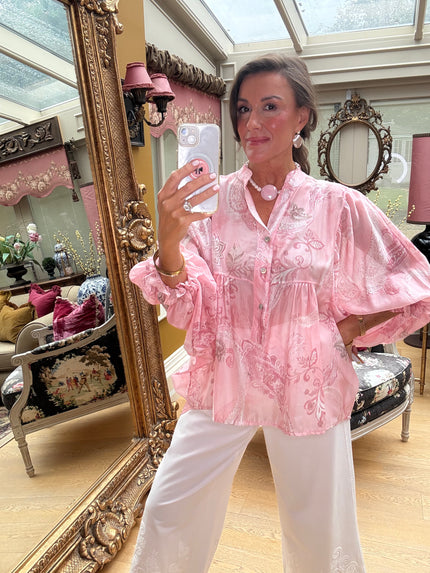 Ophelia Artist's Smock in Pink