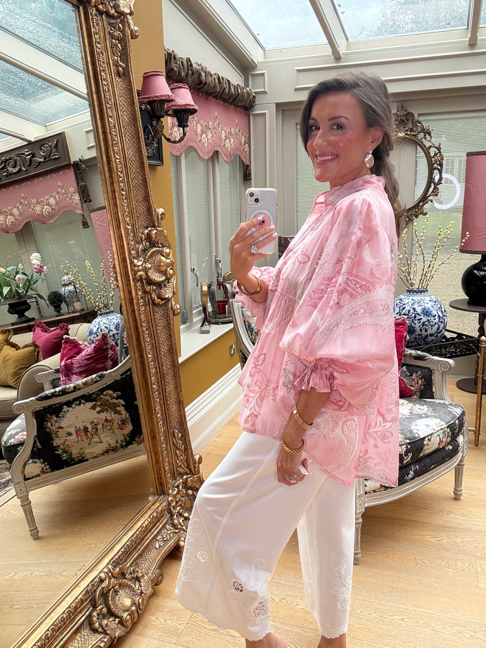 Ophelia Artist's Smock in Pink